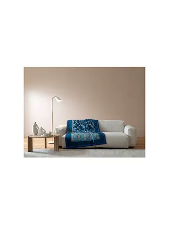BASSETTI | Tagesdecke - Plaid 135x190cm INDIAN ROSES Gruen | dunkelblau